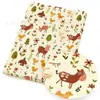Bolsa de Tela Hecha a Mano Estampada de Animales Lindos Estilo Pastoral, Algodón Poliéster Delgado o Tela Impermeable, Mantel, 1Yc74997