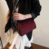 Versión Coreana Nicho Primavera de Alta Gama Trendy Bolso Almohada para Mujer Bolso de Mano Esmerilado Retro Commuter Hombro Cruzado Bolso Pequeño