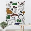 Tela Colgante de Animales Lindos de Dibujos Animados con Graffiti para Casa de Alquiler Cubierta de Pared para Sombreado Tela de Pared de Fe Pintura Decorativa Tela de Fondo con Sentido Avanzado