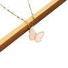 Collar de mariposa fritilaria lujo ligero al por mayor joyería de oro de 18 quilates cadena para clavícula con incrustaciones de diamantes collar simple para mujer que combina con todo no se desvanece