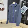 Sudadera con capucha de estilo montañés para pareja, corte holgado, bloques de color, chaqueta deportiva y casual de punto gofrado 13520