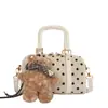 Bolsa Quadrada Pequena de Bolinhas Estilo Coreano Feminina Chegada Nova Outono 2026 Bolsa de Mão Transversal Bolsa de Ombro Único Elegante da Moda para o Trabalho