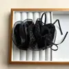 Pinza de Resorte Plegada con Malla de Burbujas y Pedrería Estilo Coreano Diseño de Cinta Accesorio para el Cabello Pinza Dulce y Suave para el Cabello Accesorio para Cola de Caballo Baja