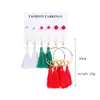 Pendientes de Navidad Europeos y Americanos Set de Pendientes de Navidad Copo de Nieve Campana Pendientes de Navidad Árbol de Navidad Pendientes de Navidad Transfronterizos