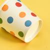 Vaso de papel desechable para niños con degradación de PLA, mini vaso de degustación para bebés impreso, vaso de prueba para supermercado, logotipo impreso.