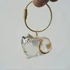 Pingente Transparente Fofo para Armazenamento de Pelos de Gato, Brinquedo Cápsula de Armazenamento, Chaveiro para Armazenamento de Pelos de Gato, Pingente para Bolsa, Lembrança