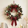 Novo guirlanda de Natal transfronteiriça com bolas de Natal, pingente de guirlanda de Natal, guirlanda decorativa mais vendida transfronteiriça para pendurar na porta
