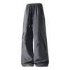 Calças compridas casuais esportivas e para atividades ao ar livre masculinas plus size, marca moderna estilo americano, adequadas para primavera e outono, calças de trabalho impermeáveis, design de perna reta