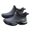 Botas de Lluvia Cortas para Hombre Moda Otoño e Invierno, Zapatos Impermeables para Hombre Estilo Deportivo, Zapatos de Goma, Botas de Lluvia Antideslizantes Engrosadas y Ensanchadas para Hombre de Comercio Exterior