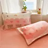 Fundas de Almohada de Terciopelo de Leche, Un Par de Fundas de Almohada, Paquete Individual 48cmx74cm Funda de Almohada 2 Invierno Engrosado Terciopelo Coral Dibujos Animados