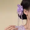 Atmosfera de Verão Chiffon Floral Strass Presilha de Cabelo Super Fada Doce Senso de Design Presilha Jacaré Nicho Toque de Luxo Acessórios de Cabelo