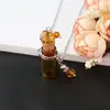 Botellas de Vidrio de Stock Listo del Fabricante, Botellas de Deseos, Botellas para Cabello Fetal, Botellas de Vidrio para Perfume Colgante, Botellas de Vidrio para Aceites Esenciales de Aromaterapia para Collar