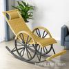 Mecedora de Ratán para Adultos, Silla Perezosa para Siesta en Sala de Estar y Balcón, Silla de Ocio para Personas Mayores, Mecedora para el Hogar al por Mayor