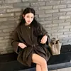 Abrigo Campos ElíseosTodo Lana Abrigo de Polar Doble Cara Longitud Media Cinturón Elegante Cinturón de Dama Adelgazante Nuevo Estilo para Mujer