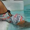 Traje de baño de una pieza con estampado de tiras para mujer, temporada de aguas termales, nuevo, bikini sexy sin espalda y con pecho pequeño