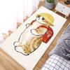 Alfombra de cachemira con diseño de gato de dibujos animados, estilo ins, para habitación infantil, con forma especial, para estudio, dormitorio, ventanal engrosado.
