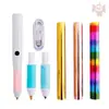 Pluma de Estampado en Caliente Calentada Pequeña Portátil DIY Cuero Papel Arte Herramienta de Pluma de Estampado en Caliente Cabezal Intercambiable USB Nuevo Set de Plumas de Lámina Dorada