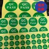 En stock etiqueta qcpass sticker QC PASS inspección autoadhesivo redondo inspección de calidad producto no calificado