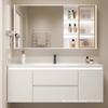 Combinación de Gabinete Inteligente para Baño Estilo Crema Lujo Ligero Moderno Simple Baño Cerámica Lavabo Integrado Lavabo Lavabo