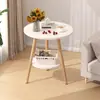 Mesa redonda pequena, mesa de centro, sala de estar simples, sofá, mesa lateral, mesa de cabeceira, mesa de varanda criativa, mini simples