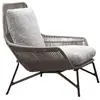 Conjunto de Mesa de Centro e Cadeiras de Rattan para Exterior Três Peças Pátio Jardim Ar Livre Varanda Lazer Corda Cadeira Sofá Individual