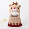 Sombrero de Invierno para Niños Sombrero Lei Feng Bufanda para el Cuerpo Sombrero de Navidad Sombrero Tejido con Protección Facial de Ciervo de Dibujos Animados con Forro Polar Sombrero a Prueba de Viento