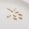 Acessórios de Código Francês Banhados a Ouro 14K que Preservam a Cor Pulseira Colar Corrente de Contas Conexão com Corda de Couro Fivela de Fechamento Estojo Material DIY