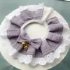 Cachecol para gato de estimação toalha para saliva de gato babador de cachorro babador de renda para pet coleira de gato