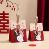 2026 Nueva Caja de Dulces Creativa Estilo Chino Dibujos Animados para Boda, Bolsa de Dulces Portátil para Boda, Recuerdo de Boda, Caja de Dulces de Boda