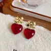 Pendientes de Plata de Ley 925 con Esmalte, Perla y Flor de Circonita para Mujer, Nuevo Modelo Popular, Pendientes Clásicos de Lujo de Alta Gama