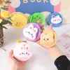 Monedero Redondo de Peluche de Animales de Dibujos Animados, Monedero Lindo con Cremallera para Estudiantes, Bolsa para Llaves, Mini Bolsa Portátil para Auriculares