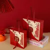 Caja de Regalo para Dulces de Baby Shower, Caja de Empaque de Regalo Portátil de Alto Nivel con Estampado Dorado para Regalos de Agradecimiento de Banquetes