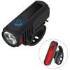 Nova Luz de Bicicleta Transfronteiriça Carregamento USB Farol para Ciclismo Noturno Ciclismo ao Ar Livre Alto Brilho Autonomia Luz de Alerta para Bicicleta de Montanha