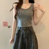 Venta al por mayor transfronteriza Verano Estudiante Deportes Anti-caminar Camisola Interior Fina para Mujer Ajustada Ajustada Corta Base Interior