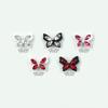 Nueva joyería de aleación de manicura, mariposa de diamante de colores brillantes, estilo dulce y lindo, accesorios de diamantes de manicura, fábrica al por mayor
