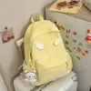 Mochila Escolar Versátil de Cor Sólida para Mulheres, Estilo Coreano, Mini Mochila para Meninas Adolescentes, Alto Valor Estético, Mochila de Viagem Simples e Casual