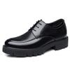 Zapatos para Hombre 8cm Sandalias Altura Interna Zapatos de Cuero 10cm Zapatos de Hombre Recortados Ropa Formal de Negocios Dedo Gordo Zapatos de Hombre Caballero Transpirable