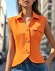 Top de camisa sin mangas con fruncido en la cintura, nuevo de comercio exterior, para mujer, transfronterizo europeo y americano, primavera-verano 2026, sitio independiente de Amazon