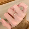Anillo Minimalista de Diamantes Ins Estilo Coreano para Mujer, Anillo de Dedo Índice de Lujo Ligero de Gama Alta, Anillo de Pareja Ajustable