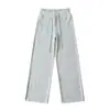 Calça Casual Preguiçosa Petite Estilo Americano Outono e Inverno 2025 Nova Versátil Emagrecedora Wide-Leg Solta Fluida Comprimento Total