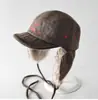 Bonés de Baseball de Sarja de Lã Plush Outono/Inverno, Uso Duplo para Homens e Mulheres, Ciclismo à Prova de Vento e Quentes, Chapéus Fashion e Versáteis com Proteção para Orelhas