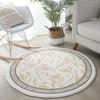 Alfombrilla para pies de mecedora de plantación de flores verdes para dormitorio Alfombrilla redonda popular en internet para mesa de café Manta de cachemira para mesita de noche de ventana salediza de balcón
