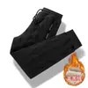 Pantalones de Piel de Cordero Americana para Hombre Invierno Cálidos Forrados de Felpa Engrosados Moda Versátiles Holgados Deportivos Casuales Pantalones de Algodón