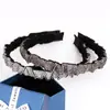 Diadema accesorios para el cabello al por mayor estilo coreano ins strass pliegue borde delgado dentado diadema para el cabello nuevo tocado diadema