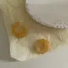 Pendientes de Resina con Diseño Exagerado Estilo Francés en Forma de C Ámbar Degradado Accesorios de Oreja de Personalidad Coloridos