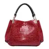 2025 nova bolsa feminina transfronteiriça moda europeia e americana moda crocodilo bolsa feminina bolsa de mão bolsa de ombro uma geração de cabelo