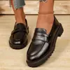 Otoño 2026 Comercio Exterior Transfronterizo Tallas Grandes Cómodos Zapatos de Mujer Nueva Moda Mocasines Casuales Estilo Británico Zapatos Pequeños de Cuero