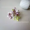 3 cabezas de flores artificiales de lirio de rocío, kit de materiales para manualidades, accesorios para el cabello, coronas de flores, accesorios para decoración de paredes, venta al por mayor transfronteriza.