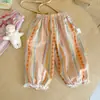 ¡En stock!!! Pantalones Cortos Casuales Elegantes de Verano para Niñas, Pantalones Finos Cómodos Anti-Mosquitos, Pantalones Tipo Linterna Jogger para Niñas