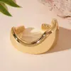 Pulseira Geométrica Irregular de Abertura Metálica Europeia e Americana Personalidade Exagerada Simples Nicho Elegante Joias de Alto Padrão para Mulheres